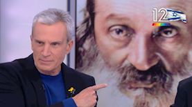 אברי גלעד וסבו החרדי, צילום: מסך ערוץ 12